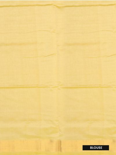 Gracecharm Elegant Pastel Yellow Silk Cotton Plain with Border Saree