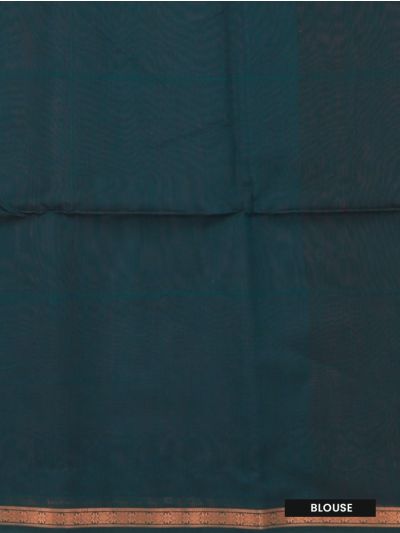 Gracecharm Silk Cotton Star Floral Butta Striped Pallu Saree
