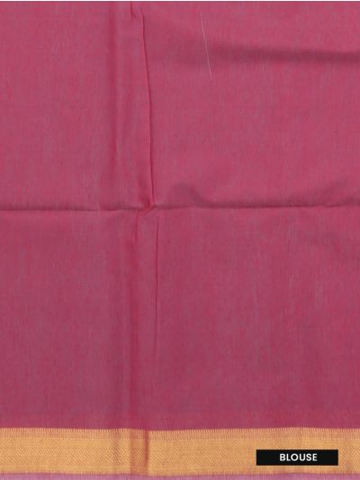 Gracecharm Silk Cotton Floral Butta Geometric Stripe Pallu Saree