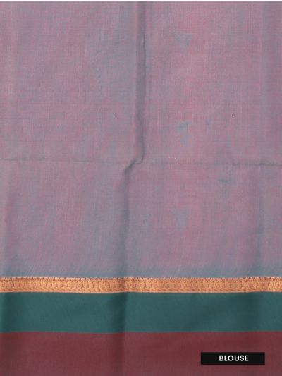 Gracecharm Silk Cotton Hanging Floral Butta Contrast Border Saree