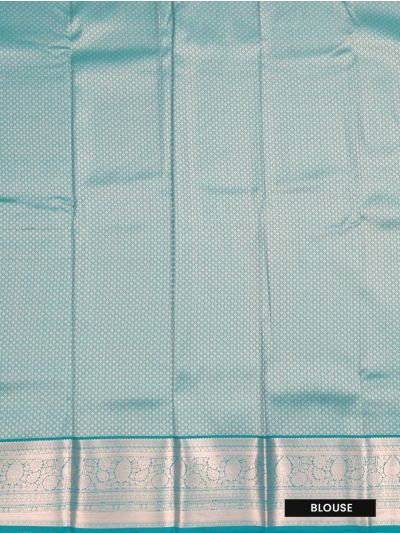 Gracecharm Gift Art Silk Coral Orange Daisy Floral Vine Jaal Butta Pallu Saree 