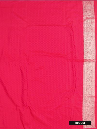 BlossomEase Semi Banarasi Drapes Fluidly Floral Paisley With Floral Border Saree