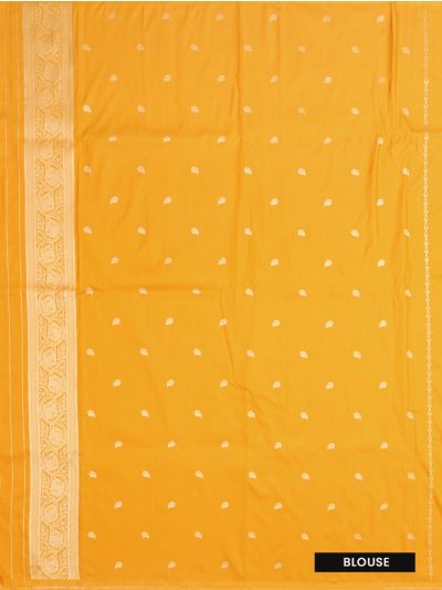Semi Banarasi Cascading Floral Vine Jaal With Metallic Zari Threads Work Saree