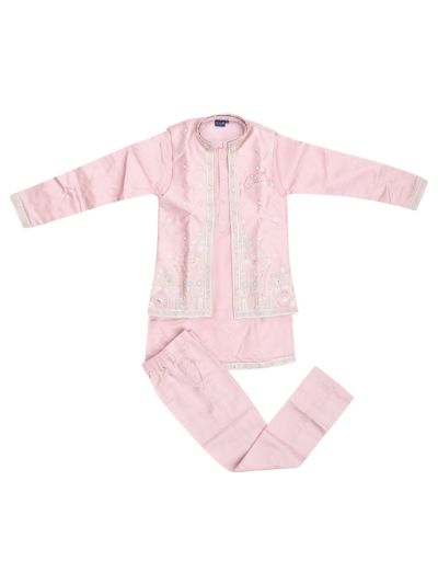 Gracecharm Boys Floral Embroidered Indo Western Sherwani Set
