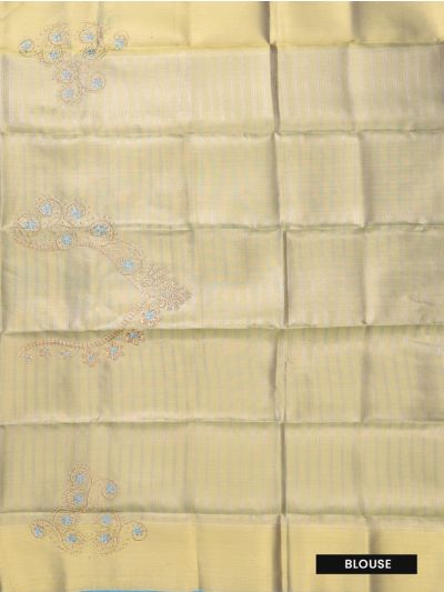 Grace Charm Fancy Art Tissue Silk With Metallic Zari threads Pallu Saree