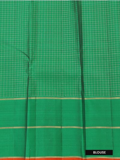 Vivaha Arani Pure Silk Checked Butta with Contrast Border Saree