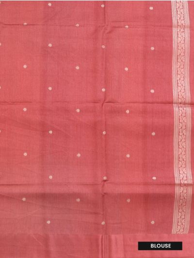 BlossomEase Honey Yellow Semi Dupion Silk Butta Design Contrast Border Saree