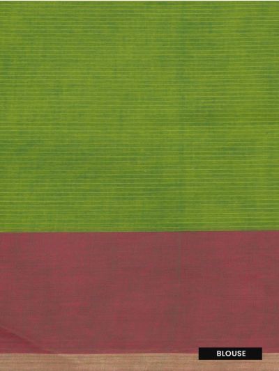 GraceCharm Kovai Cotton Butta with Geometric Floral Pallu Saree