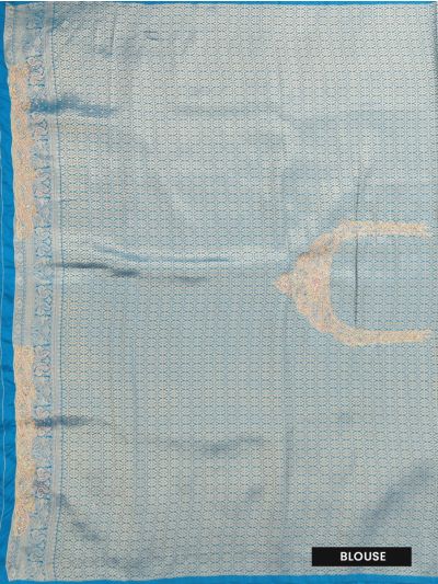 Gracecharm Fancy Silk Designer scalloped cut work With gold Zari Jaal Saree