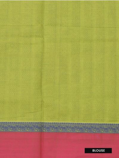 GraceCharm Kovai Cotton Geometric with Contrast Border Saree