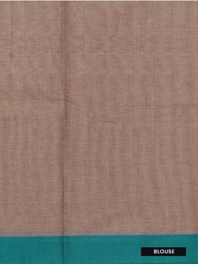 GraceCharm Kovai Cotton Floral Butta Stripe with Oval Medallion Pallu Saree