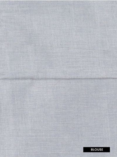 GraceCharm Kovai Cotton Geometric Butta Stripe Borderless Saree