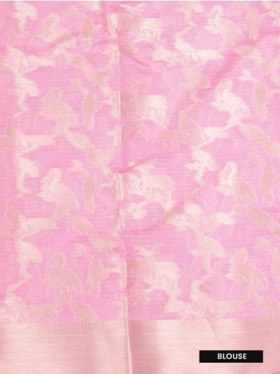 GraceCharm Manipuri Cotton Butta with Floral Vine Pallu Saree