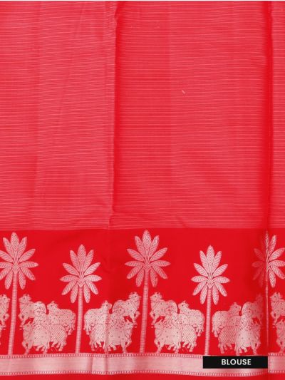 GraceCharm Manipuri Cotton Small Butta with Tree Border Saree