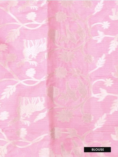 GraceCharm Manipuri Cotton Butta with Floral Vine Pallu Saree
