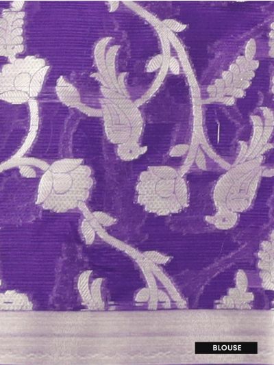 GraceCharm Manipuri Cotton Small Butta with Floral Border Saree