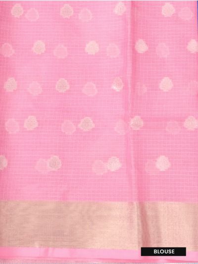 GraceCharm Manipuri Cotton Bird Butta with Paisley Brocade Pallu Saree