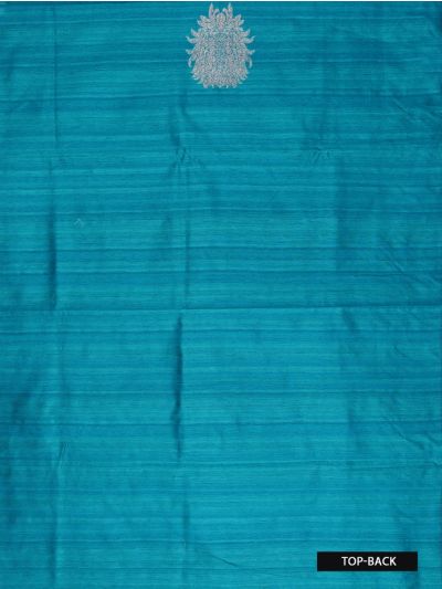 Graceful Essence Timeless Classic Peacock Blue Tusseer Dress Material