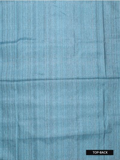 Graceful Essence Timeless Classic Teal Blue Semi Tussar Silk Dress Material