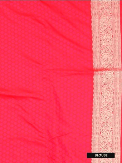 Gracecharm Satin Mashru Silk Floral Vine Jaal with Border Saree