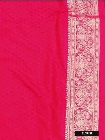 Gracecharm Satin Mashru Silk Paisley Butta with Zari Border Saree