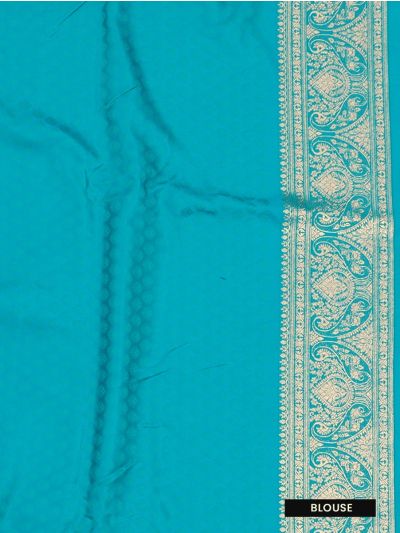 Gracecharm Satin Mashru Silk Paisley Butta with Zari Border Saree