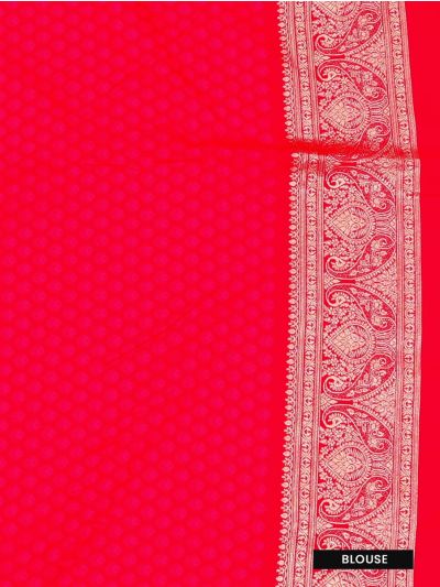 Gracecharm Satin Mashru Silk Paisley Butta with Zari Border Saree