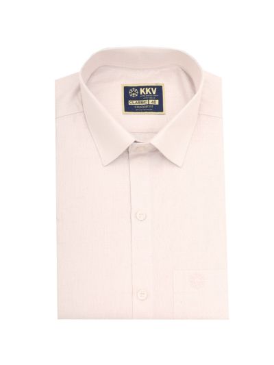 KKV Men’s Light Pink Full Sleeve Semi Tissue Shirt and Dhoti Set