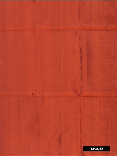 Kanmanie Soft Silk Light Blue Floral Leaf Butta with Ornamental Stripe Borderless Saree