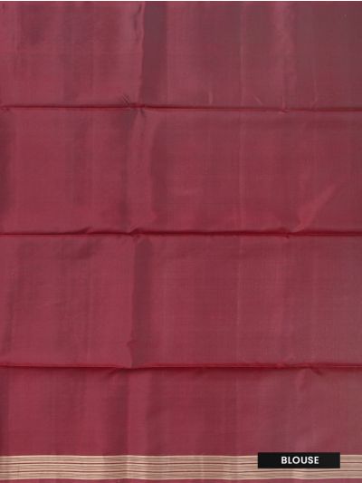 Gracecharm Pure Soft Silk Olive Green Butta with Geometric Pallu Saree