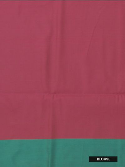 Gracecharm Art Soft Silk Rani Pink Zari Butta Contrast Border Saree
