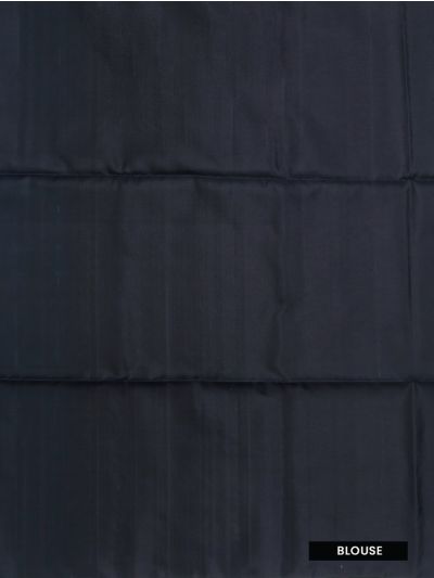 Blossom Ease Blue Pochampally Silk Ikat Design with Contrast Zari Border Saree