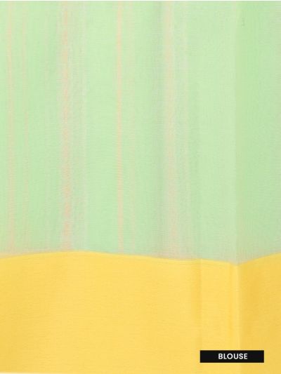 Banarasi Katan Silk Striped Floral Buta Jaal Pallu Saree