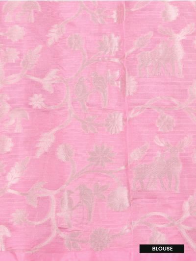 GraceCharm Manipuri Cotton Floral Buta Contrast Border Saree