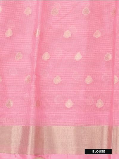 GraceCharm Manipuri Cotton Bird Buta with Floral Brocade Border Saree
