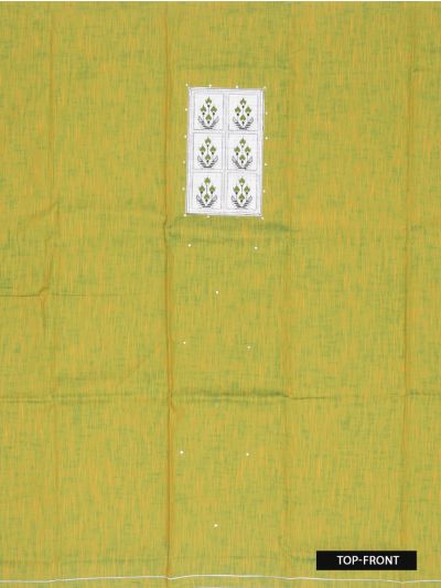 Graceful Cotton Printed Leaf Motifs Dress Material