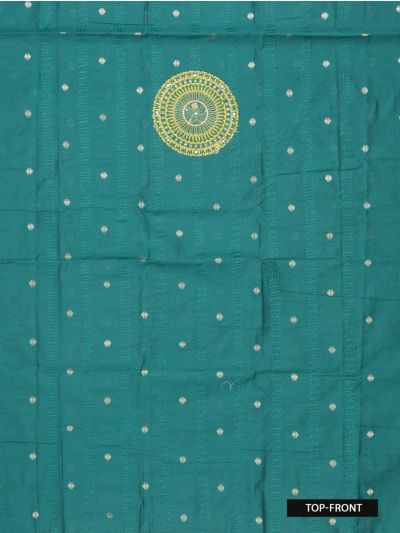 Graceful Cotton Mix Circular Geometric Embroidered Dress Material