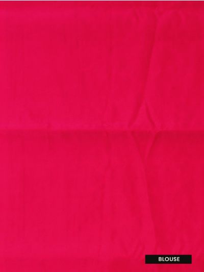 BlossomEase Semi Banarasi Floral Vine Jaal with Floral Medallion Pallu Saree