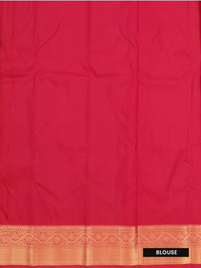 Gracecharm Gift Art Silk Orange Floral Jacquard Pallu Saree