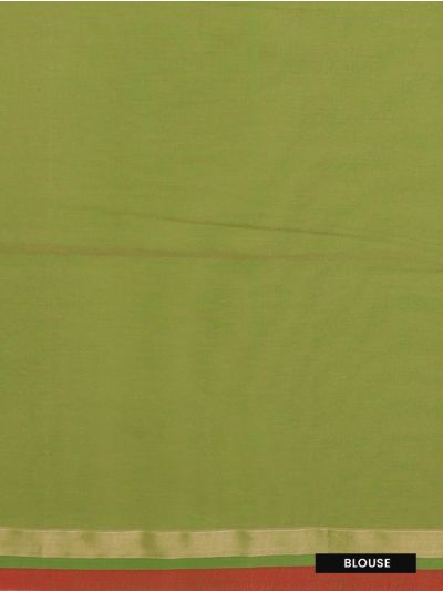 GraceCharm Kovai Cotton Square Floral Buta with Leaf Vine Pallu Saree