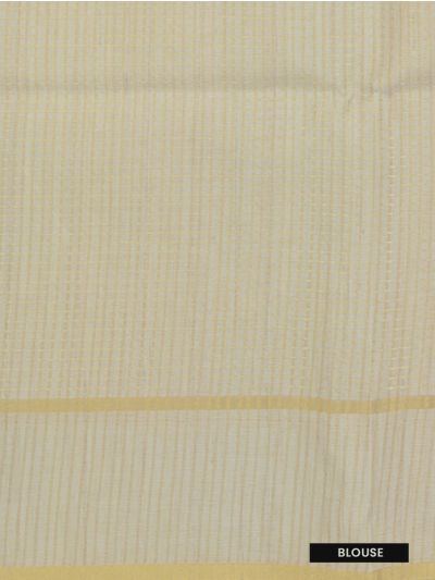 GraceCharm Semi Jute Textured Stripe Body Contrast Pallu Border Saree