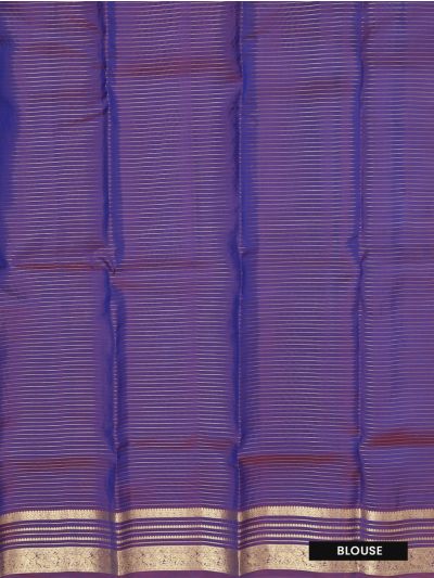 Gracecharm Pure Soft Silk Elephant Butta Grid Weave Pattern Saree