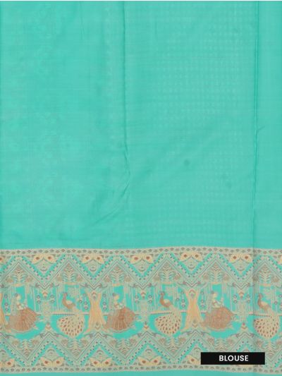 Gracecharm Art Silk Floral Jaal with Contrast Border Saree