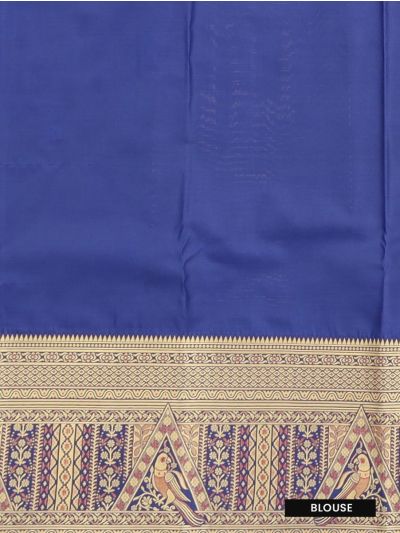 GraceCharm Art Silk Butta with Contrast Pallu and Parrot Border Saree