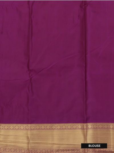 GraceCharm Art Silk Floral with Contrast Pallu Elephant Border Saree