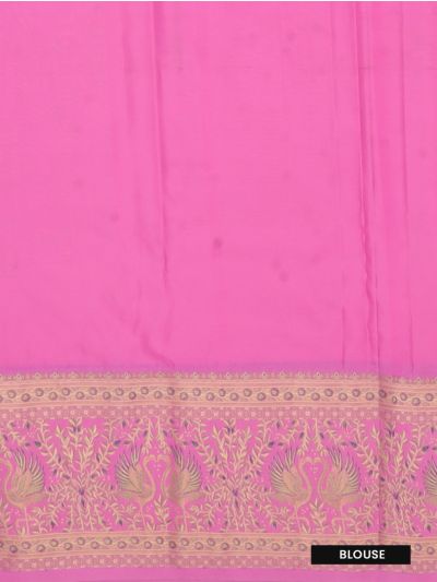 GraceCharm Art Silk Floral Jaal with Contrast Border Saree