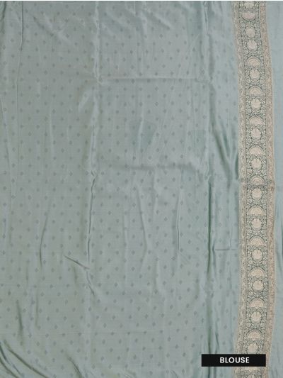BlossomEase Semi Banarasi repeating Paisley jaal motifs Saree