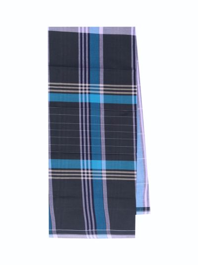 Men’s Intersecting Stripes Checkered Pattern Cotton Lungi