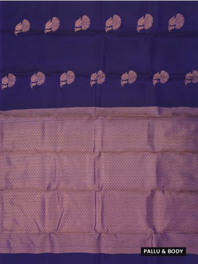 Gracecharm Art Soft Silk Floral Butta with Geometric Zari Pallu Saree