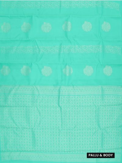 Gracecharm Art Soft Silk Floral Butta with Lattice Zari Pallu Saree